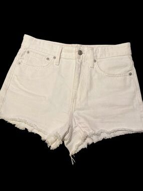 Madewell distressed white cut offs size 25